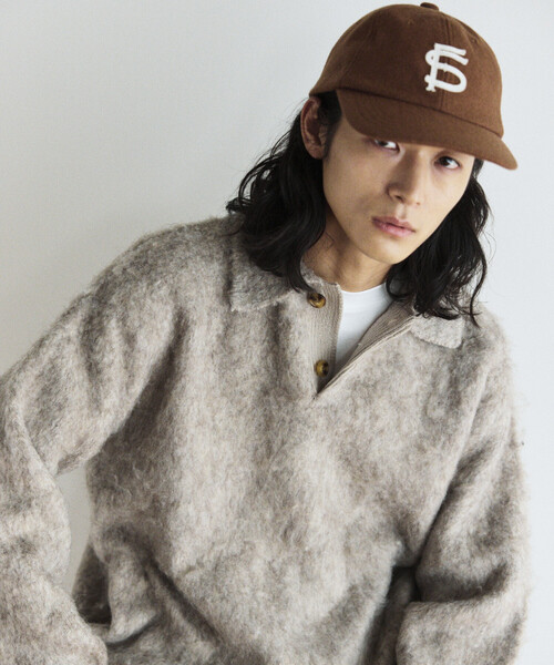 FREAK'S STORE(フリークスストア)の「シャギーニットポロ セーター(ニット/セーター・メンズ・チャコールグレー/ベージュ/ブラウン/ブルー・SMALL/MEDIUM/LARGE)」の9枚目の写真