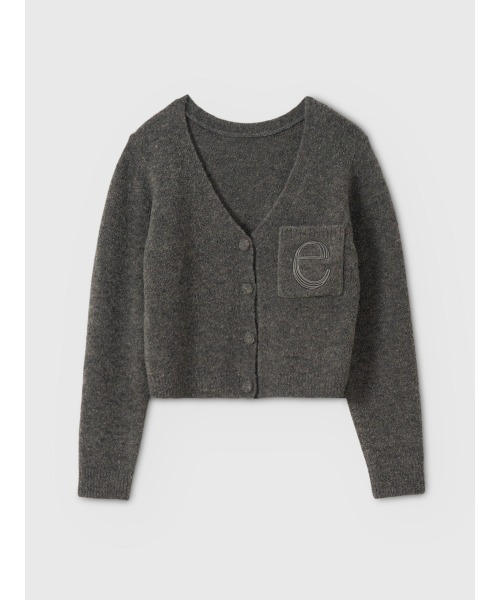 EIMY ISTOIRE エイミー ブークレニットカーディガン グレー セール】ブークレニットカーディガン（カーディガン/ボレロ）｜EIMY
