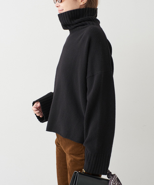 Deuxieme Classe（ドゥーズィエムクラス）の「追加 *Cropped タートルネック ニット（ニット/セーター・レディース・ブラック/ブラウン・FREE）」の12枚目の写真