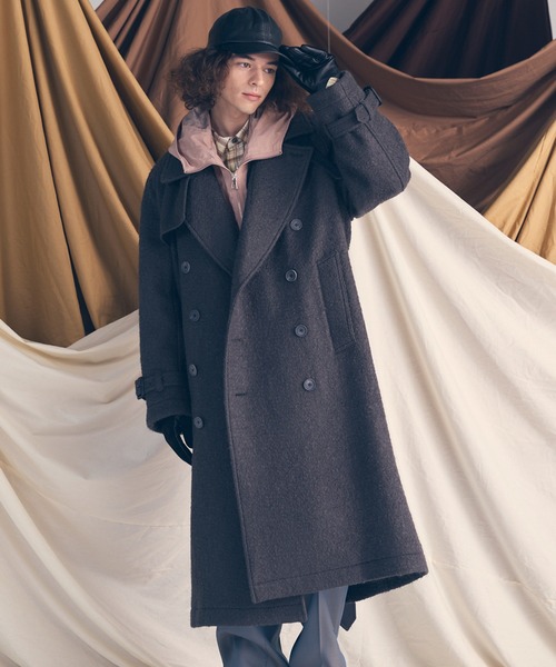 メゾンスペシャル ダブルブレスト ロングコート UNISEX》【LIMITED EDITION】Double-breasted Prime-Over Trench Coat