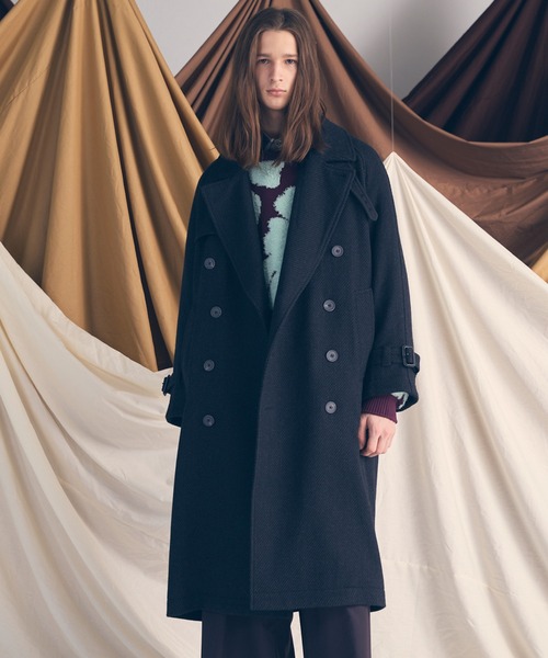 メゾンスペシャル ダブルブレスト ロングコート UNISEX》【LIMITED EDITION】Double-breasted Prime-Over Trench Coat