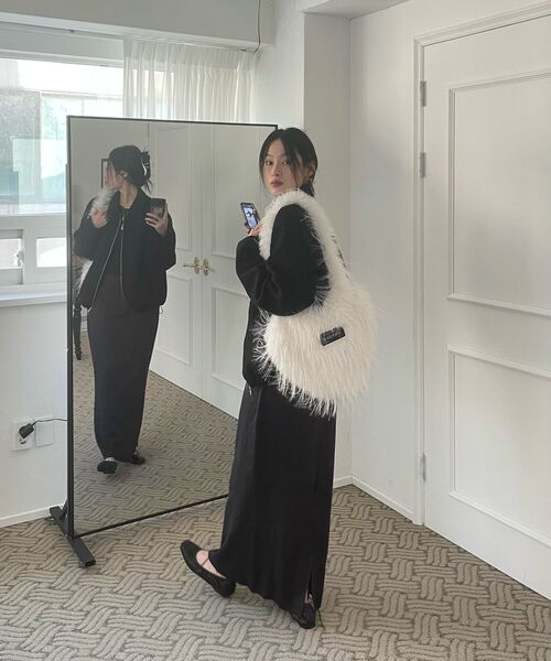 BLACKPURPLE(ブラックパープル)の「Pug Bag - White(ショルダーバッグ・レディース・ホワイト・FREE)」の6枚目の写真