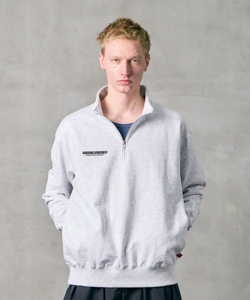 VIRGOwearworks（ヴァルゴウェアワークス）の「HALF-ZIP REFLECT SWEAT（スウェット・メンズ・ホワイト/ブラック/グレー・2/3/4）」の3枚目の写真