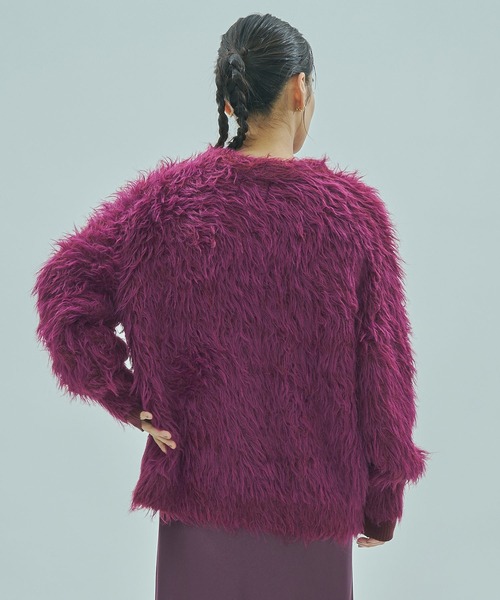 ROSE BUD(ローズバッド)の「FEATHERYARN CARDIGAN(カーディガン/ボレロ・レディース・ブラック/パープル/イエロー・ONE SIZE)」の17枚目の写真