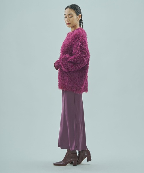 ROSE BUD(ローズバッド)の「FEATHERYARN CARDIGAN(カーディガン/ボレロ・レディース・ブラック/パープル/イエロー・ONE SIZE)」の7枚目の写真