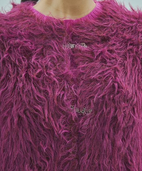 ROSE BUD(ローズバッド)の「FEATHERYARN CARDIGAN(カーディガン/ボレロ・レディース・ブラック/パープル/イエロー・ONE SIZE)」の9枚目の写真