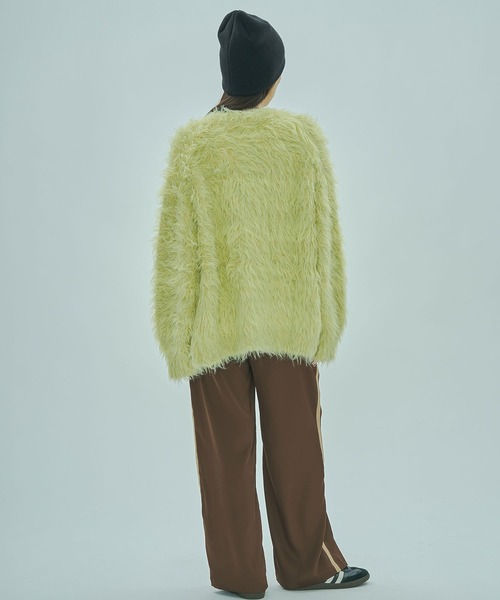 ROSE BUD(ローズバッド)の「FEATHERYARN CARDIGAN(カーディガン/ボレロ・レディース・ブラック/パープル/イエロー・ONE SIZE)」の6枚目の写真