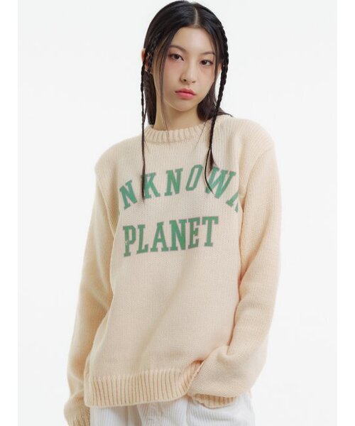 UNKNOWN PLANET(アンノウンプラネット)の「バスティロゴニットベージュ(ニット/セーター・レディース・その他・FREE)」の2枚目の写真