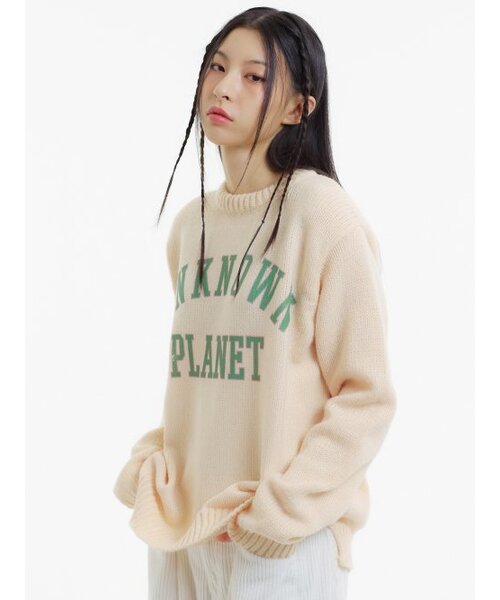 UNKNOWN PLANET(アンノウンプラネット)の「バスティロゴニットベージュ(ニット/セーター・レディース・その他・FREE)」の3枚目の写真