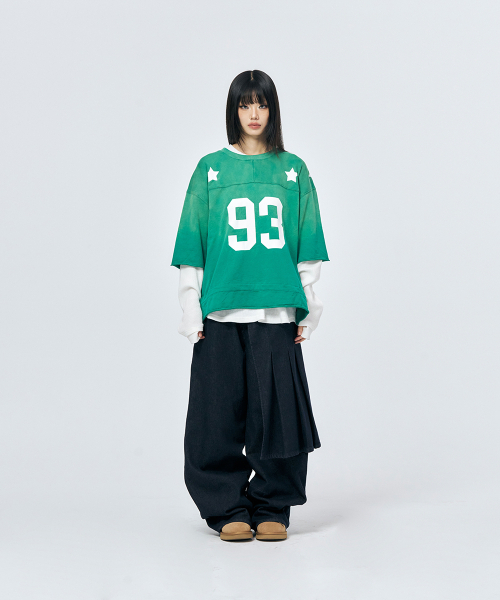 SCHISM INDUCING（スキズムインデューシング）の「FOOTBALL TEE GREEN（Tシャツ/カットソー・レディース・その他・MEDIUM/LARGE）」の17枚目の写真