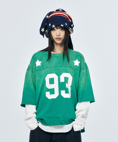SCHISM INDUCING（スキズムインデューシング）の「FOOTBALL TEE GREEN（Tシャツ/カットソー・レディース・その他・MEDIUM/LARGE）」の13枚目の写真