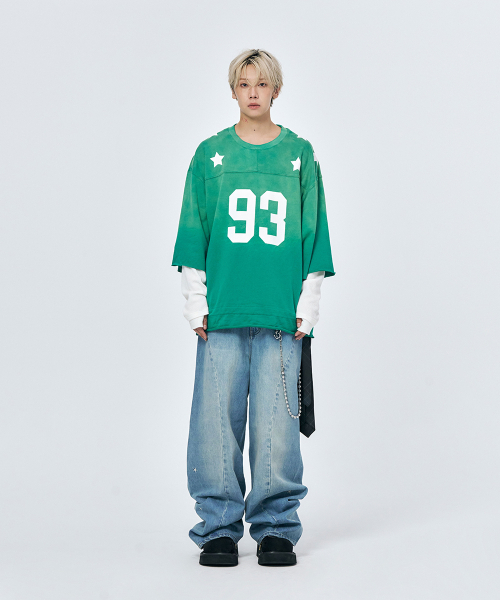 SCHISM INDUCING（スキズムインデューシング）の「FOOTBALL TEE GREEN（Tシャツ/カットソー・レディース・その他・MEDIUM/LARGE）」の12枚目の写真