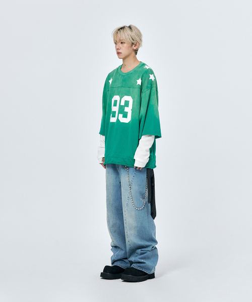 SCHISM INDUCING（スキズムインデューシング）の「FOOTBALL TEE GREEN（Tシャツ/カットソー・レディース・その他・MEDIUM/LARGE）」の11枚目の写真