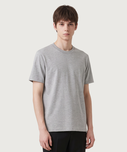 TOPBOY(トップボーイ)の「スタンダードフィット コマサ 30番手 半袖Tシャツ グレー(Tシャツ/カットソー・レディース・グレー・XX-LARGE/XXX-LARGE/LARGE/MEDIUM/SMALL/X-LARGE)」の1枚目の写真