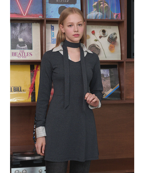 MICANE(ミケーネ)の「アロミニドレス-ストラップセットアップ(ワンピース・レディース・ブラック/チャコール・SMALL/MEDIUM/LARGE/X-LARGE/XX-LARGE)」の8枚目の写真