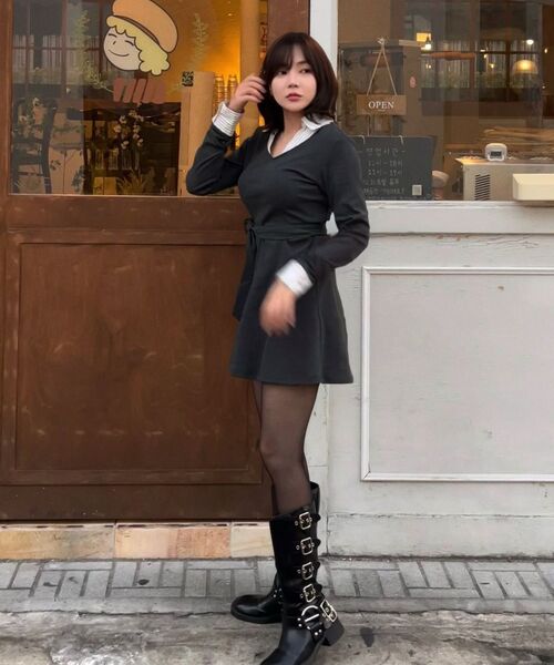 MICANE(ミケーネ)の「アロミニドレス-ストラップセットアップ(ワンピース・レディース・ブラック/チャコール・SMALL/MEDIUM/LARGE/X-LARGE/XX-LARGE)」の4枚目の写真