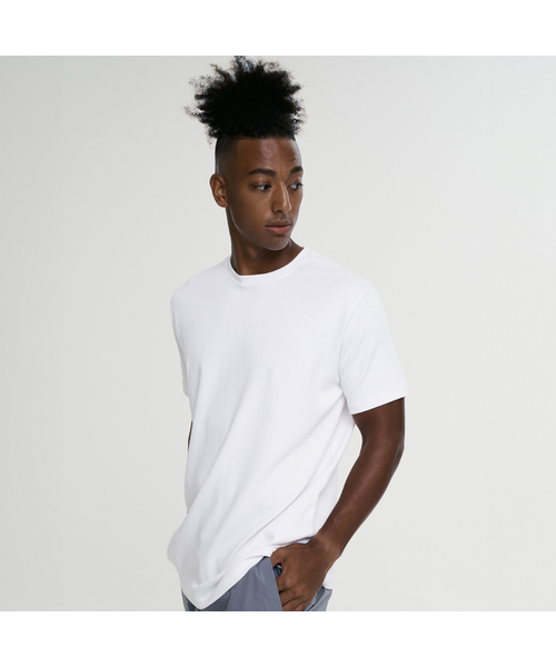 MALDEN(モールデン)の「ベーシックセミオーバーフィット無地Tシャツ(Tシャツ/カットソー・メンズ・ネイビー/ホワイト/カーキ/ブラック・LARGE/MEDIUM/SMALL/X-LARGE)」の2枚目の写真
