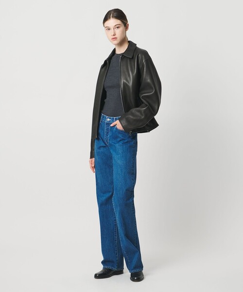 LOEFF＞ ラムレザー バイカー ジャケット UNISEX（ライダース