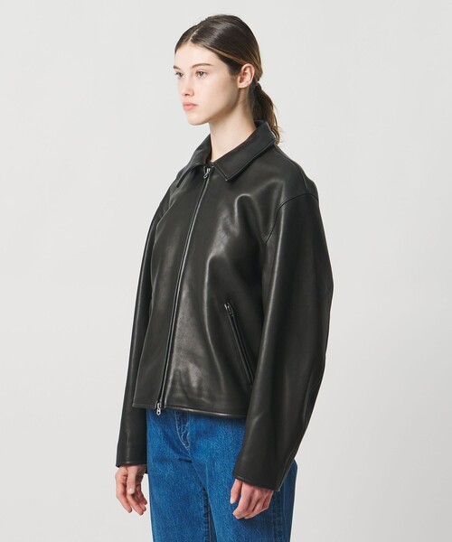 LOEFF＞ ラムレザー バイカー ジャケット UNISEX（ライダース