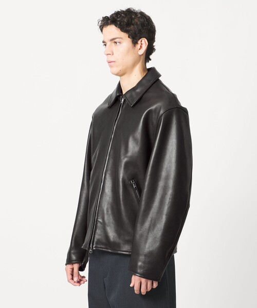 LOEFF＞ ラムレザー バイカー ジャケット UNISEX（ライダース