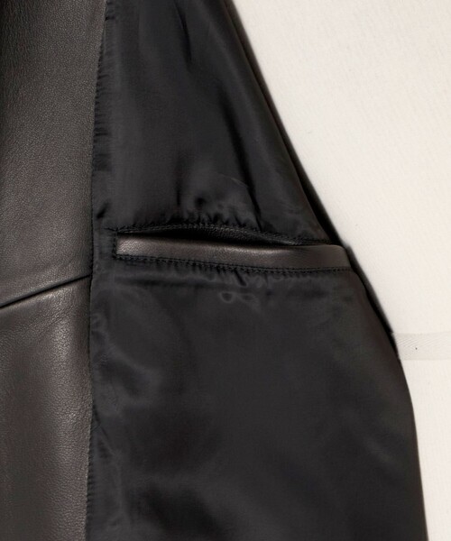 LOEFF ラムレザー バイカージャケット　size0 UNITED ARROWS｜<LOEFF> ラムレザー バイカー ジャケット UNISEX