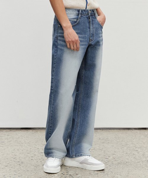 DECET(デケト)の「Mid Rise Wide Jeans DCPT027BlueCenter(デニムパンツ・レディース・その他・34/32/30/26/28)」の3枚目の写真