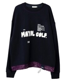MAYOL（マイヨール）の「デジタルプリント配色スウェットシャツ_ネイビー（スウェット）」