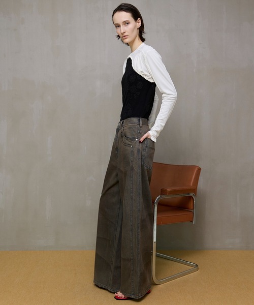 MAISON SPECIAL(メゾンスペシャル)の「Piercing Ring Short Bolero/ピアスリングショートボレロ(カーディガン/ボレロ・レディース・ホワイト/ブルー/チャコールグレー・FREE)」の6枚目の写真