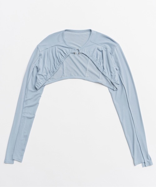 MAISON SPECIAL(メゾンスペシャル)の「Piercing Ring Short Bolero/ピアスリングショートボレロ(カーディガン/ボレロ・レディース・ホワイト/ブルー/チャコールグレー・FREE)」の21枚目の写真