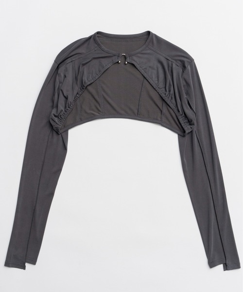 MAISON SPECIAL(メゾンスペシャル)の「Piercing Ring Short Bolero/ピアスリングショートボレロ(カーディガン/ボレロ・レディース・ホワイト/ブルー/チャコールグレー・FREE)」の20枚目の写真