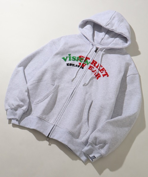 VISION STREET WEAR(ヴィジョンストリートウェア)の「【VISION STREET WEAR/ヴィジョンストリートウェア】Felt Arch ZIP Hoodie/フェルト パッチワークロゴ 配色 パーカー フーディー(パーカー・メンズ・グリーン系その他/ブラック/ライトグレー・L/M/LL)」の19枚目の写真