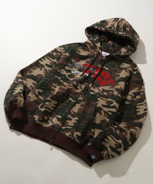VISION STREET WEAR(ヴィジョンストリートウェア)の「【VISION STREET WEAR/ヴィジョンストリートウェア】Felt Arch ZIP Hoodie/フェルト パッチワークロゴ 配色 パーカー フーディー(パーカー・メンズ・グリーン系その他/ブラック/ライトグレー・L/M/LL)」の18枚目の写真