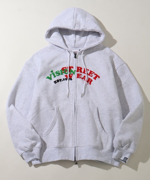 VISION STREET WEAR(ヴィジョンストリートウェア)の「【VISION STREET WEAR/ヴィジョンストリートウェア】Felt Arch ZIP Hoodie/フェルト パッチワークロゴ 配色 パーカー フーディー(パーカー・メンズ・グリーン系その他/ブラック/ライトグレー・L/M/LL)」の16枚目の写真