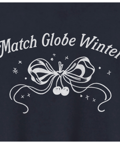 MATCHGLOBE(マッチグローブ)の「ウィンターリボン裏起毛スウェットシャツ(ネイビー)(スウェット・レディース・その他・FREE)」の3枚目の写真