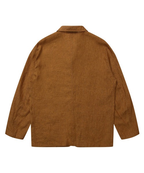 SOLEW(ソル)の「リネンチョアジャケット_オレンジ(テーラードジャケット・メンズ・その他・SMALL/MEDIUM/LARGE/X-LARGE)」の2枚目の写真