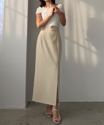 Louere（ルエレ）の「細ベルト付き前スリットタイトスカート（スカート）」