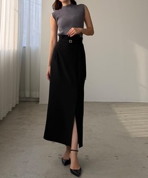 Louere（ルエレ）の「細ベルト付き前スリットタイトスカート（スカート）」