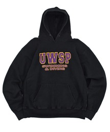 【USED】90’s EAGLE USA “UWSP SWIMMIG & DIVING” リバースタイプ フーディ USA製