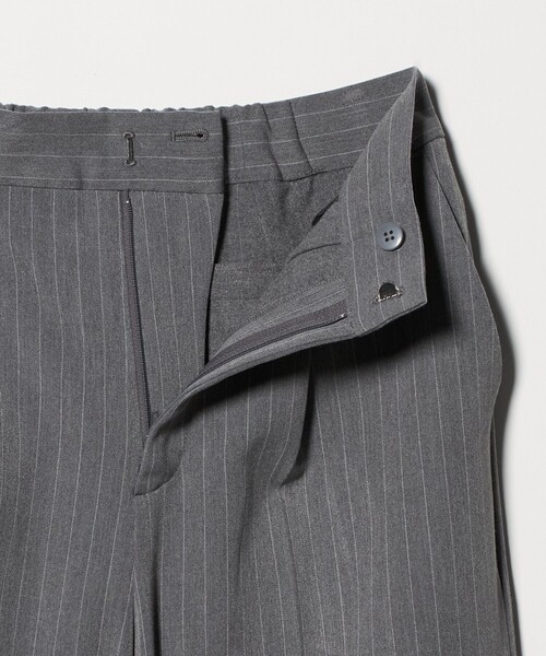 セール】裏起毛 ストライプ タックワイドパンツ ‐ウォッシャブル‐＜A