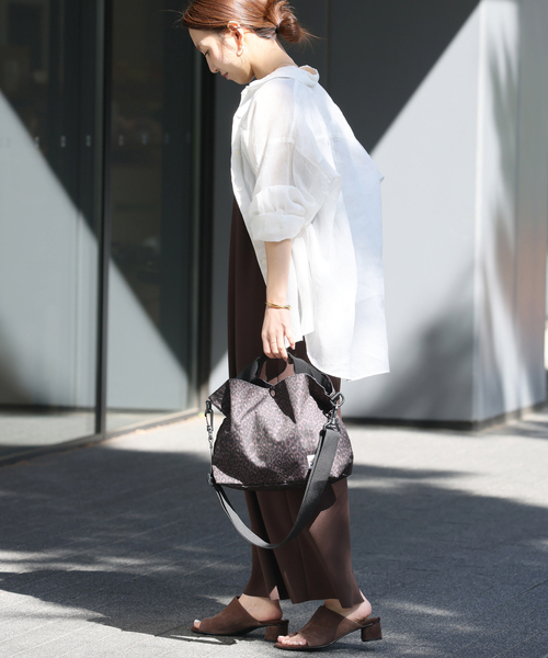 Drifter（ドリフター）の「《WEB限定追加2》【Drifter/ドリフター】CARRY ALL BAG レオパード（ショルダーバッグ・レディース・ブラック系その他/ホワイト×ホワイト・FREE）」の4枚目の写真