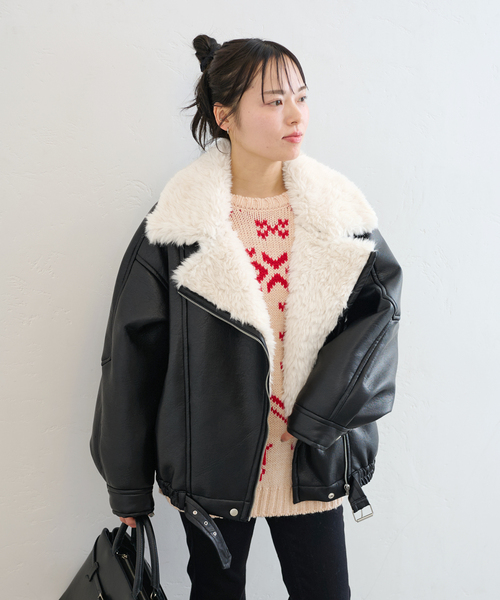 ジャケット・アウター FAKESHEARLING B3.5 RIDERS セール】FAKESHEARLING B3.5 RIDERS（ブルゾン）｜U by SPICK&SPAN