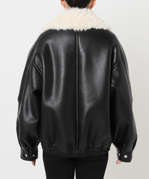 U by SPICK&SPAN（ユーバイスピックアンドスパン）の「FAKESHEARLING B3.5 RIDERS（ブルゾン・レディース・ブラック・36/38）」の16枚目の写真