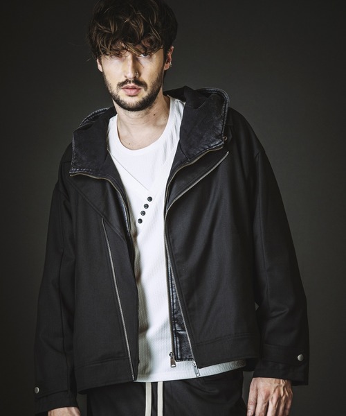 NO ID.（ノーアイディ）の「【NO ID.】Irregular Neck Pullover / イレギュラー ネック プルオーバー（Tシャツ/カットソー・メンズ・グレー/ブラック/ホワイト・2/1）」の10枚目の写真