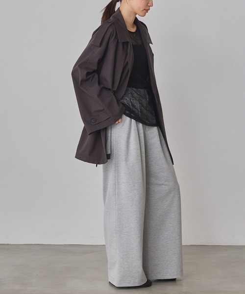 hunch（ハンチ）の「ボンディング ミディ丈トレンチコート（トレンチコート・レディース・ブラウン/ベージュ/チャコール・FREE）」の12枚目の写真