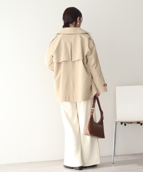 AMERICAN HOLIC（アメリカンホリック）の「ショートトレンチコート（トレンチコート・レディース・ライトカーキ/ベージュ・L/M）」の5枚目の写真