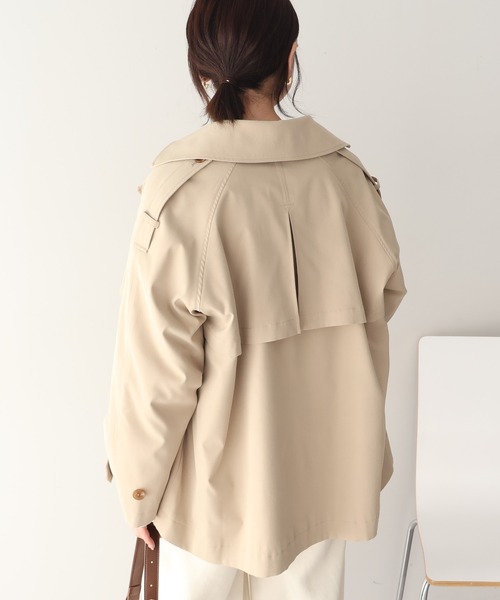 AMERICAN HOLIC（アメリカンホリック）の「ショートトレンチコート（トレンチコート・レディース・ライトカーキ/ベージュ・L/M）」の8枚目の写真