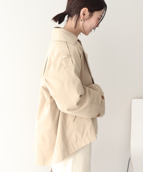 AMERICAN HOLIC（アメリカンホリック）の「ショートトレンチコート（トレンチコート・レディース・ライトカーキ/ベージュ・L/M）」の9枚目の写真