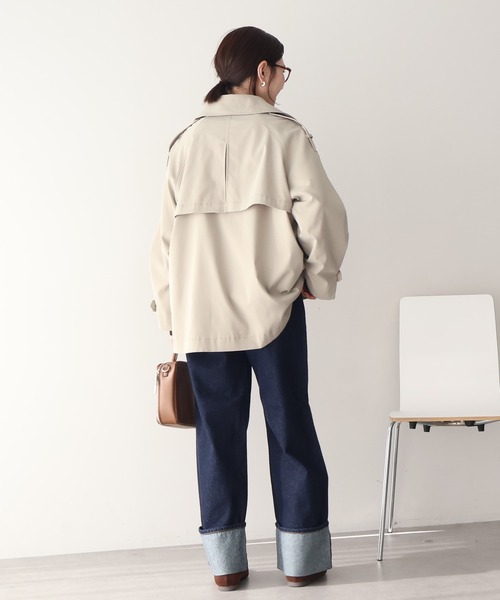 AMERICAN HOLIC（アメリカンホリック）の「ショートトレンチコート（トレンチコート・レディース・ライトカーキ/ベージュ・L/M）」の17枚目の写真