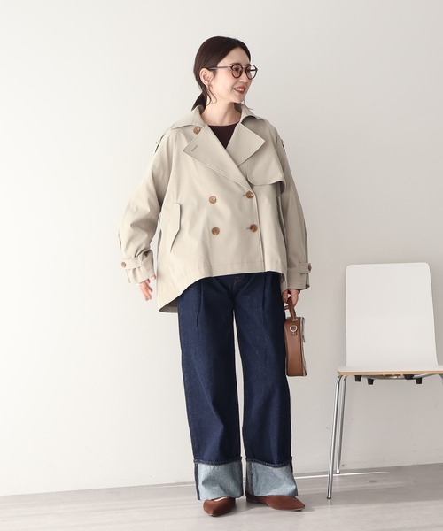 AMERICAN HOLIC（アメリカンホリック）の「ショートトレンチコート（トレンチコート・レディース・ライトカーキ/ベージュ・L/M）」の18枚目の写真