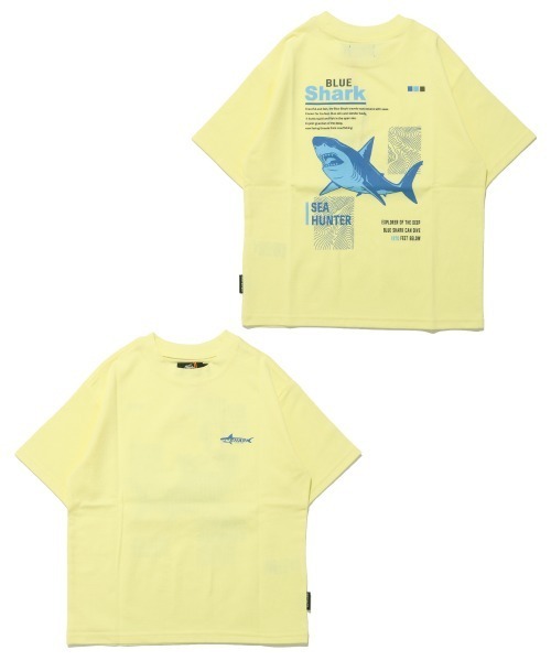 KRIFF MAYER Kid's Collection(クリフメイヤーキッズコレクション)の「【接触冷感】涼タッチシャリT(サメ)(Tシャツ/カットソー・キッズ・オレンジ/イエロー/ネイビー/サックスブルー・120/130/140/150/160/170)」の8枚目の写真